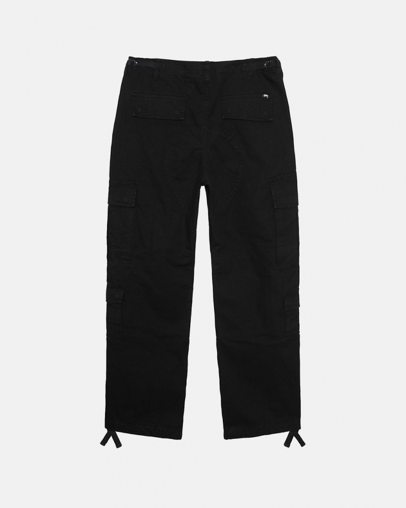 Stussy Surplus Cargo Ripstop - Unisex Jeans Pants Negros | EMXVG14062