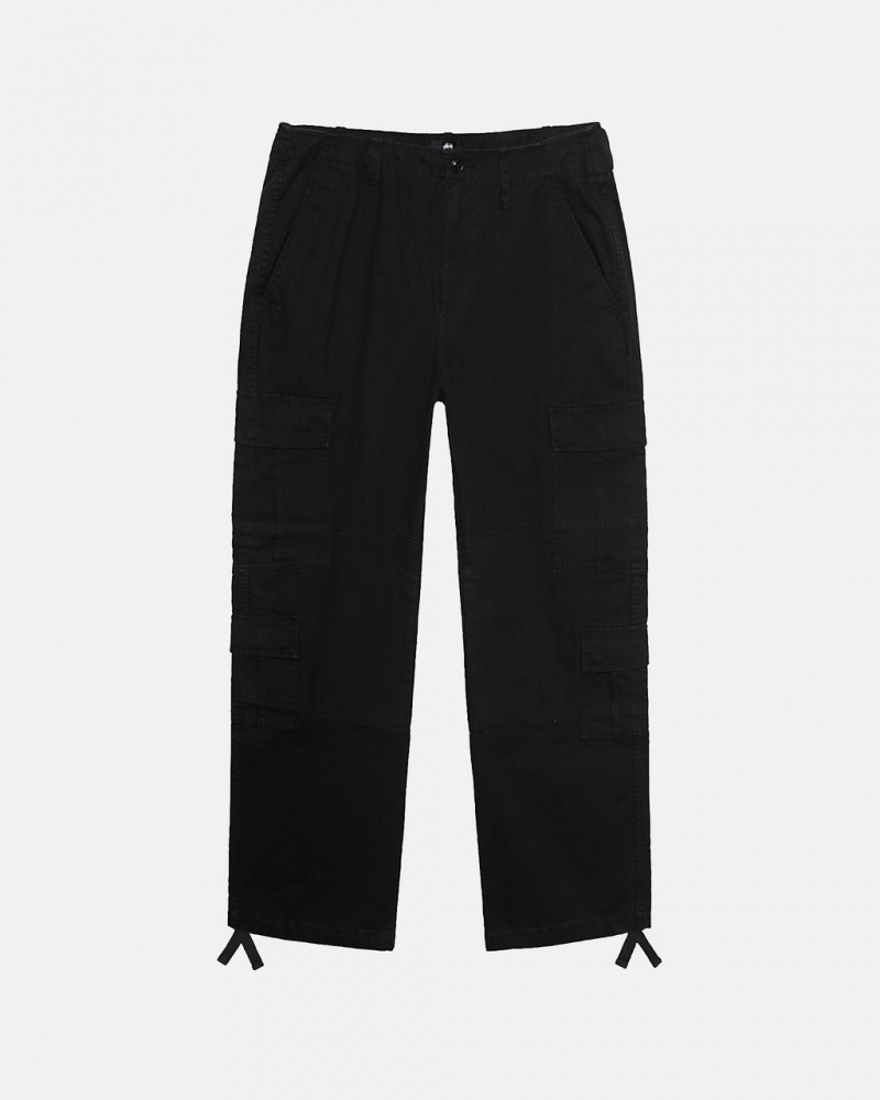 Stussy Surplus Cargo Ripstop - Unisex Jeans Pants Negros | EMXVG14062