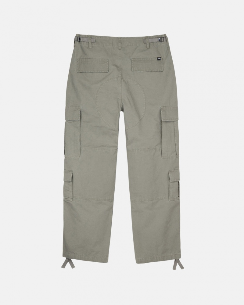 Stussy Surplus Cargo Ripstop - Unisex Jeans Pants Verde Oliva | FMXUI69544