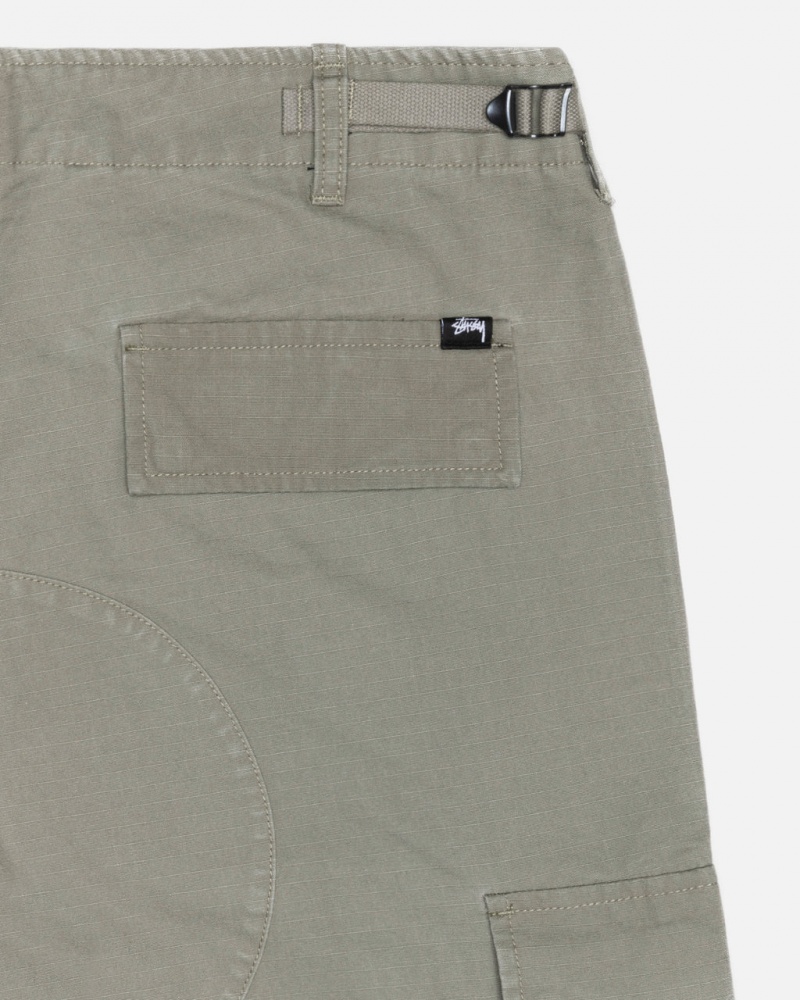 Stussy Surplus Cargo Ripstop - Unisex Jeans Pants Verde Oliva | FMXUI69544