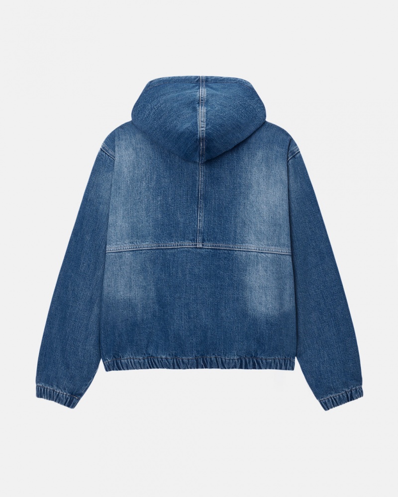 Stussy Trabajo Jacket Denim Sherpa - Unisex Jackets Azules | MXQCS11715