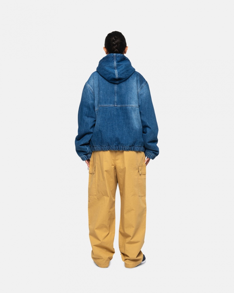 Stussy Trabajo Jacket Denim Sherpa - Unisex Jackets Azules | MXQCS11715