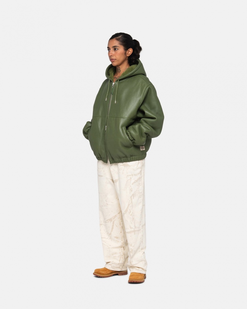 Stussy Trabajo Jacket Shearling - Unisex Jackets Verdes | DMXKV44039