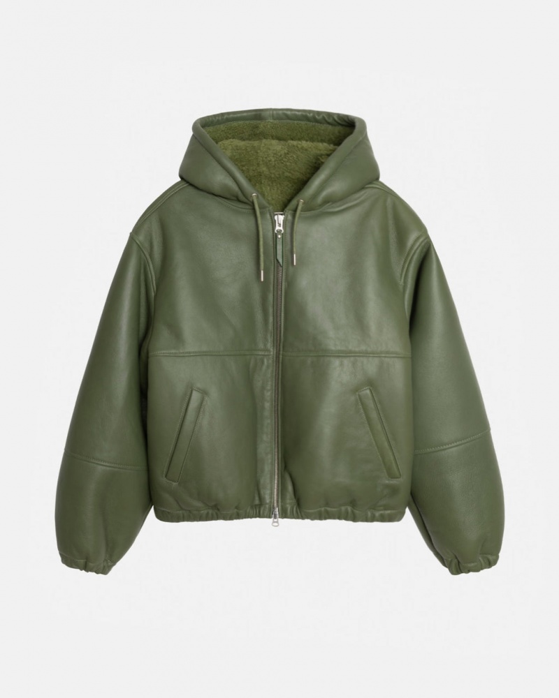 Stussy Trabajo Jacket Shearling - Unisex Jackets Verdes | DMXKV44039