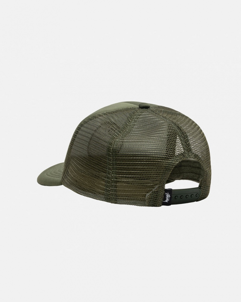 Stussy Trucker 8 Ball Snapback - Unisex Verde Oliva | MMXFT98147