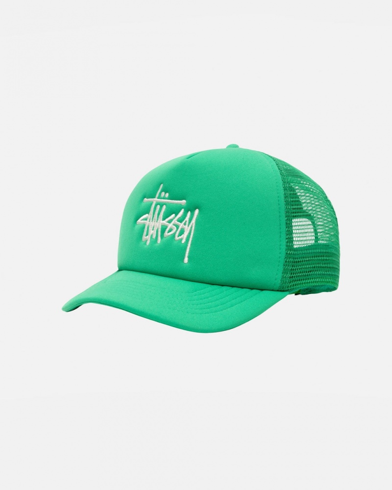 Stussy Trucker Big Basic Snapback - Unisex Verdes | MXZDE32938