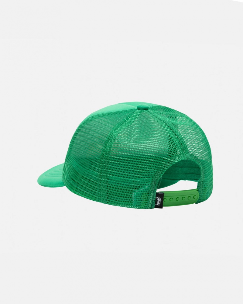 Stussy Trucker Big Basic Snapback - Unisex Verdes | MXZDE32938