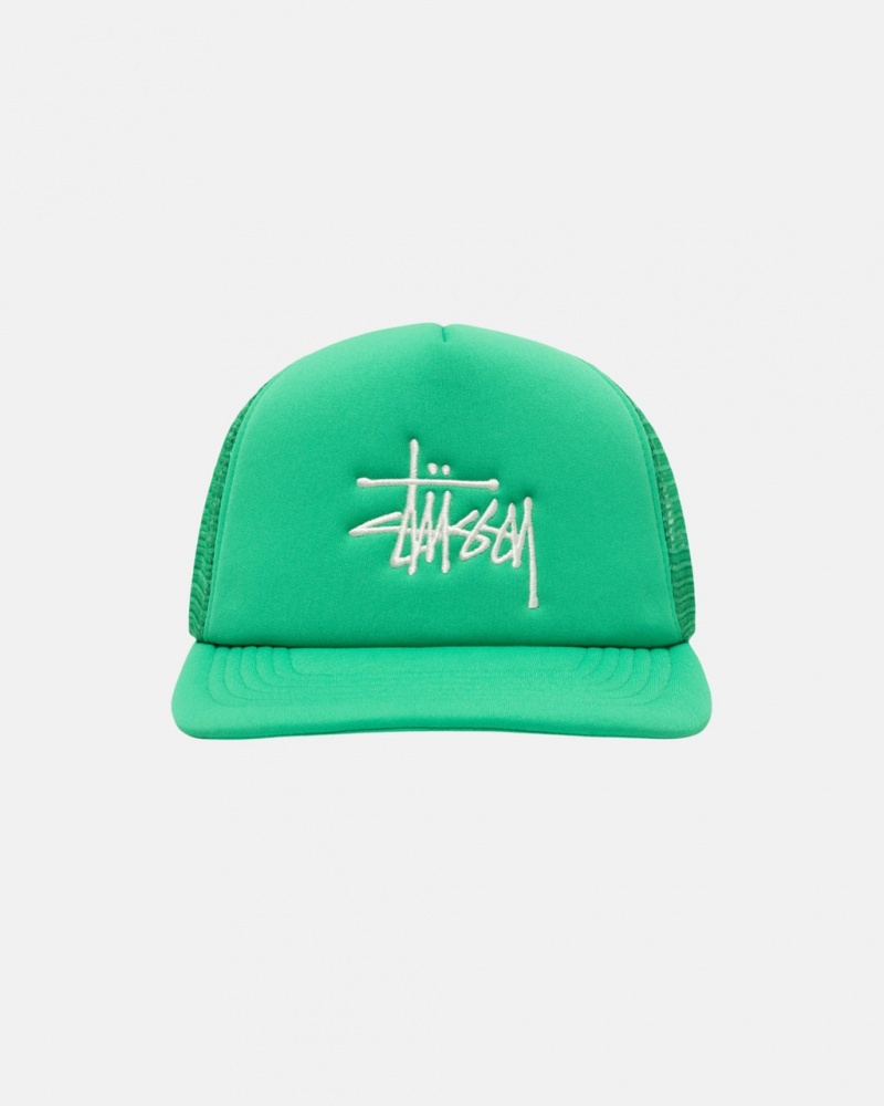 Stussy Trucker Big Basic Snapback - Unisex Verdes | MXZDE32938