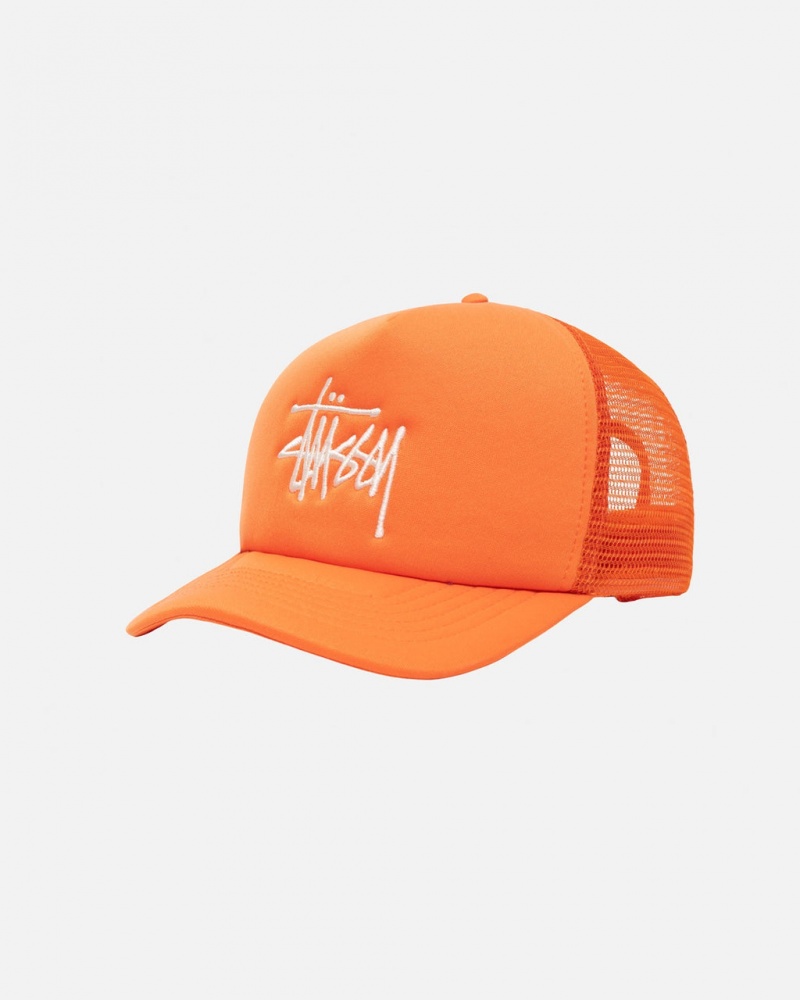 Stussy Trucker Big Basic Snapback - Unisex Naranjas | MXDFL62559