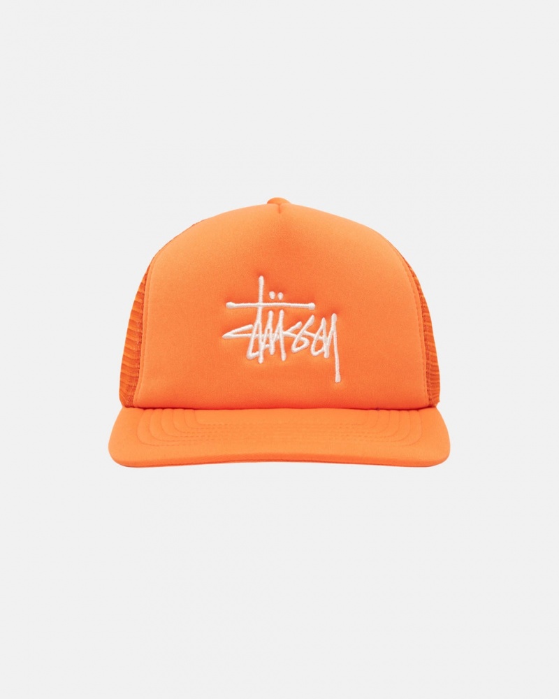 Stussy Trucker Big Basic Snapback - Unisex Naranjas | MXDFL62559