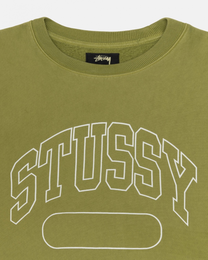 Stussy Varsity Oversized Crew - Unisex Hoodies Verdes | MXCVG99157