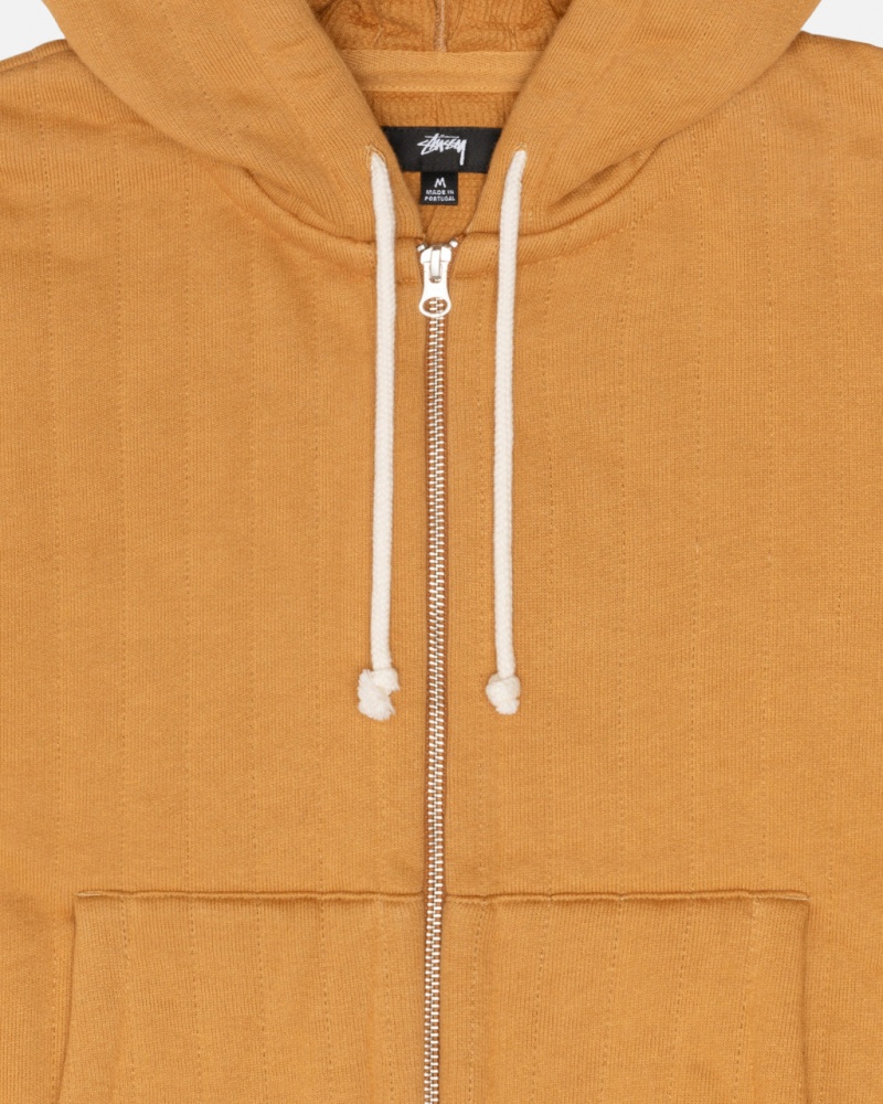 Stussy Vertical Acolchado Zip Hoodie - Unisex Hoodies Marrom | MXXMI53608