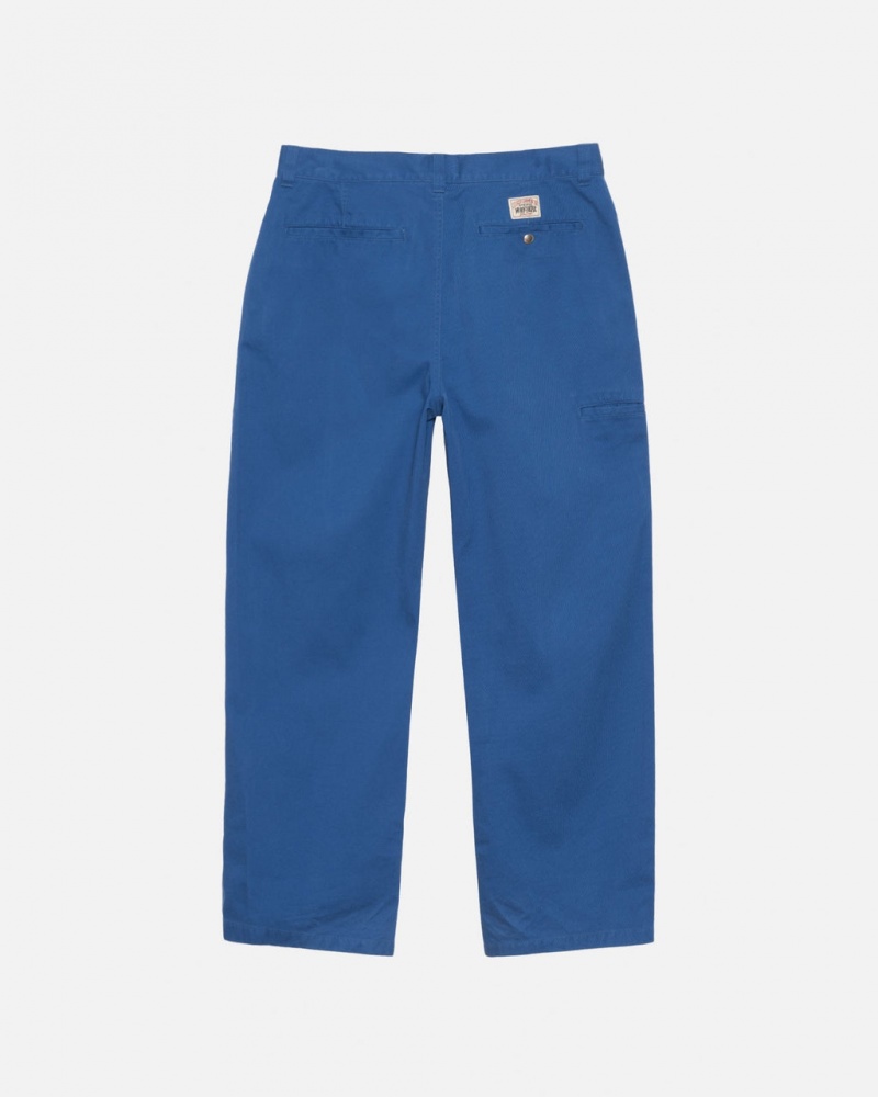 Stussy Workgear Trouser Twill - Unisex Jeans Pants Azul Rey | ZMXNQ17747