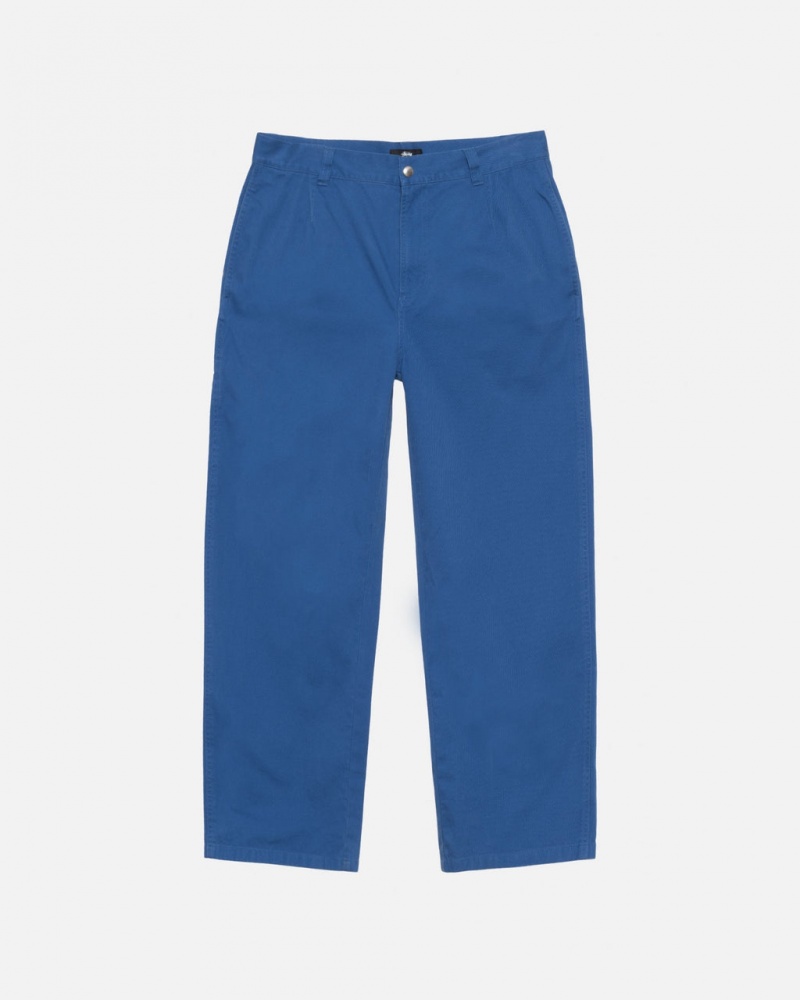 Stussy Workgear Trouser Twill - Unisex Jeans Pants Azul Rey | ZMXNQ17747