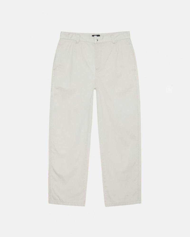 Stussy Workgear Trouser Twill - Unisex Pants Blancos | PMXER25336