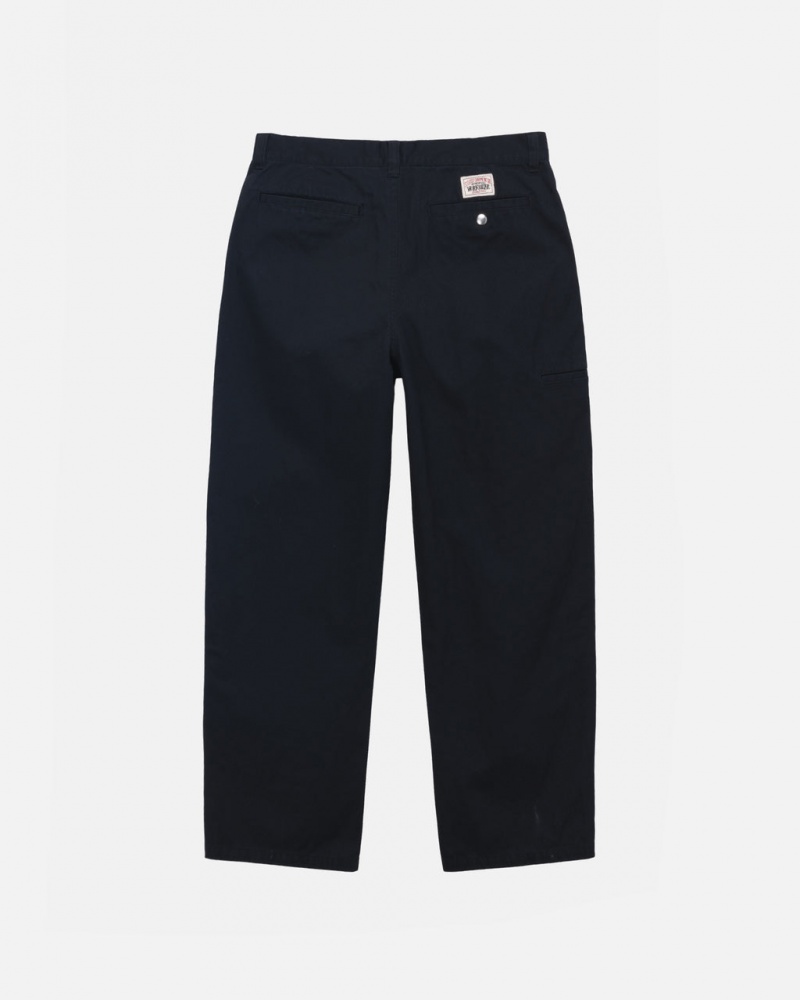 Stussy Workgear Trouser Twill - Unisex Pants Negros | DMXVO72152