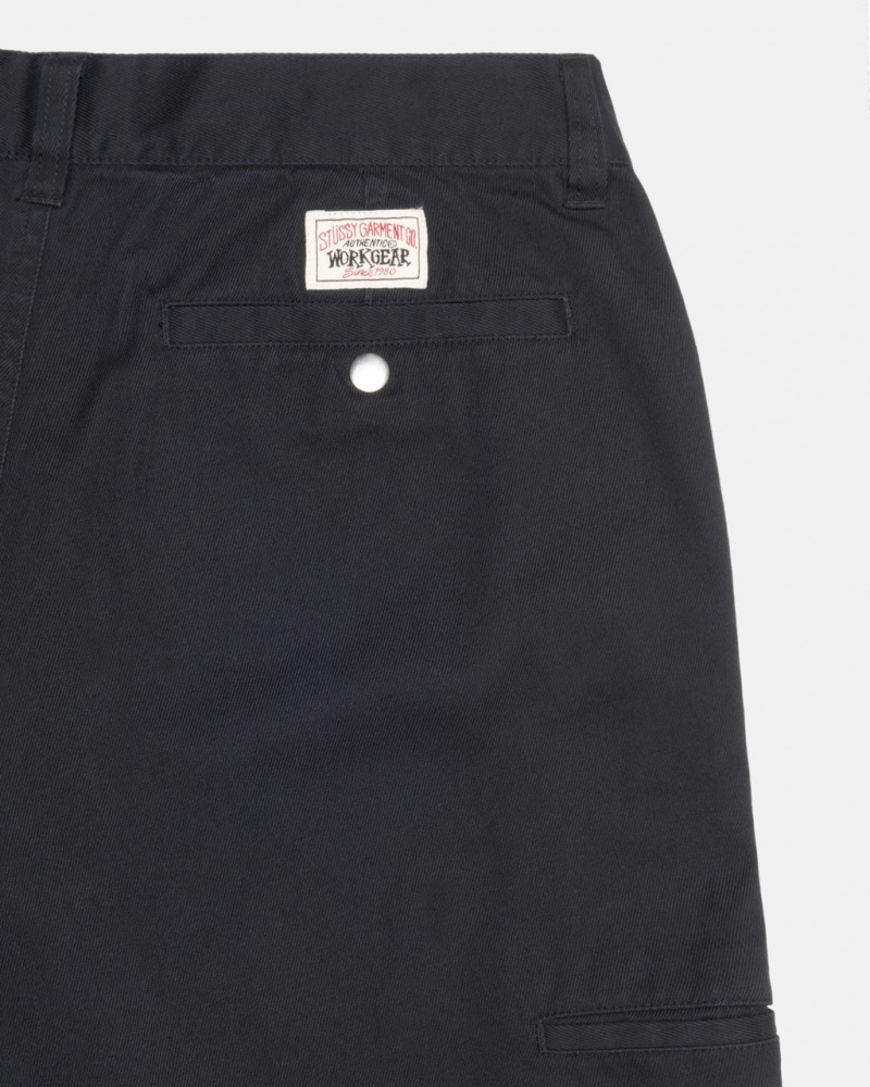 Stussy Workgear Trouser Twill - Unisex Pants Negros | DMXVO72152