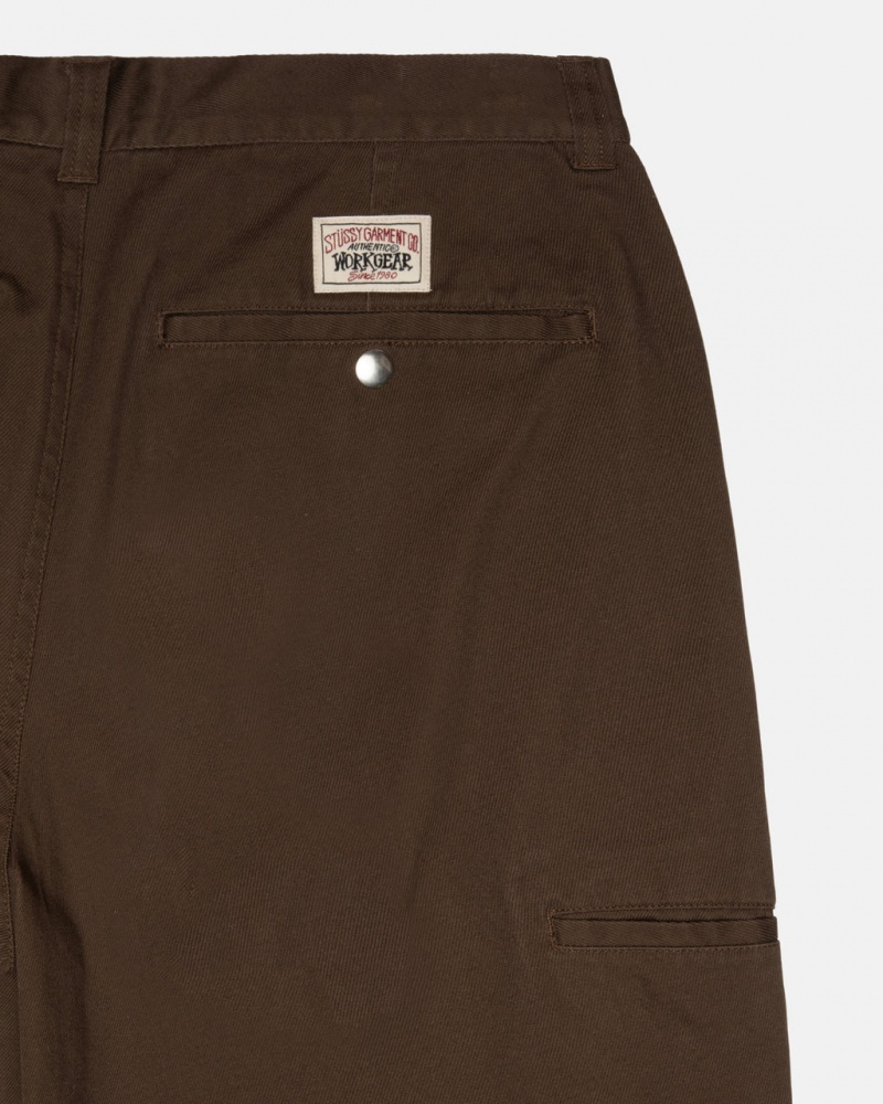 Stussy Workgear Trouser Twill - Unisex Pants Marrom | BMXSD89836