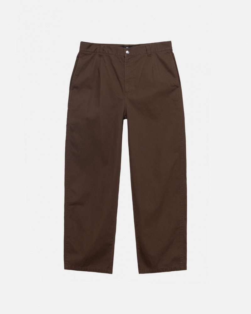 Stussy Workgear Trouser Twill - Unisex Pants Marrom | BMXSD89836