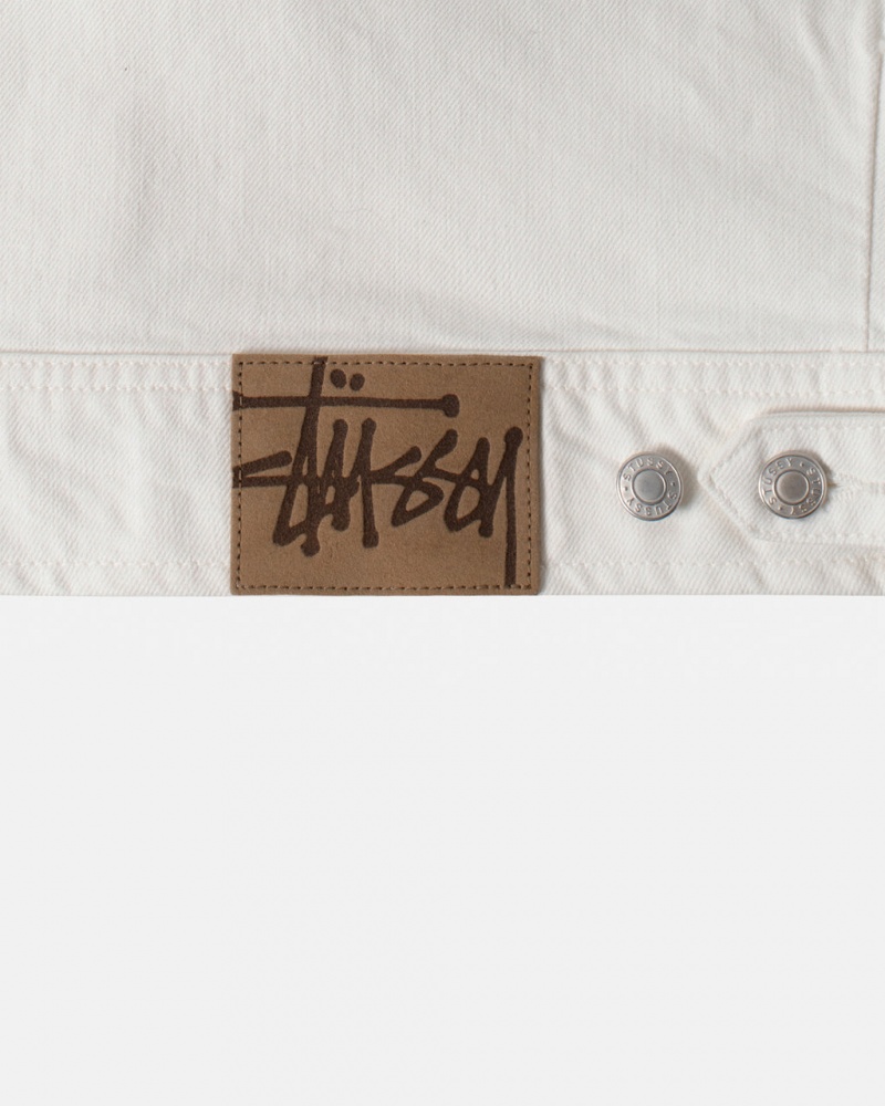 Stussy Zip Trabajo Jacket Overdyed - Unisex Jackets Beige | XMXBH98887