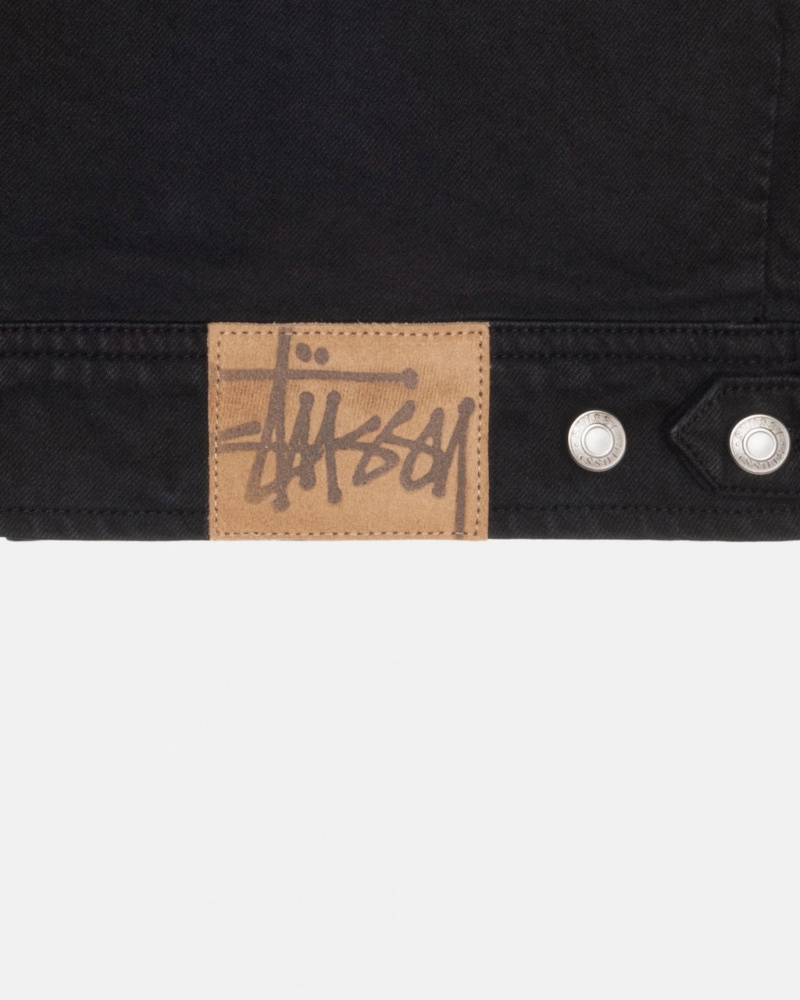 Stussy Zip Trabajo Jacket Overdyed - Unisex Jackets Negros | FMXHY62365